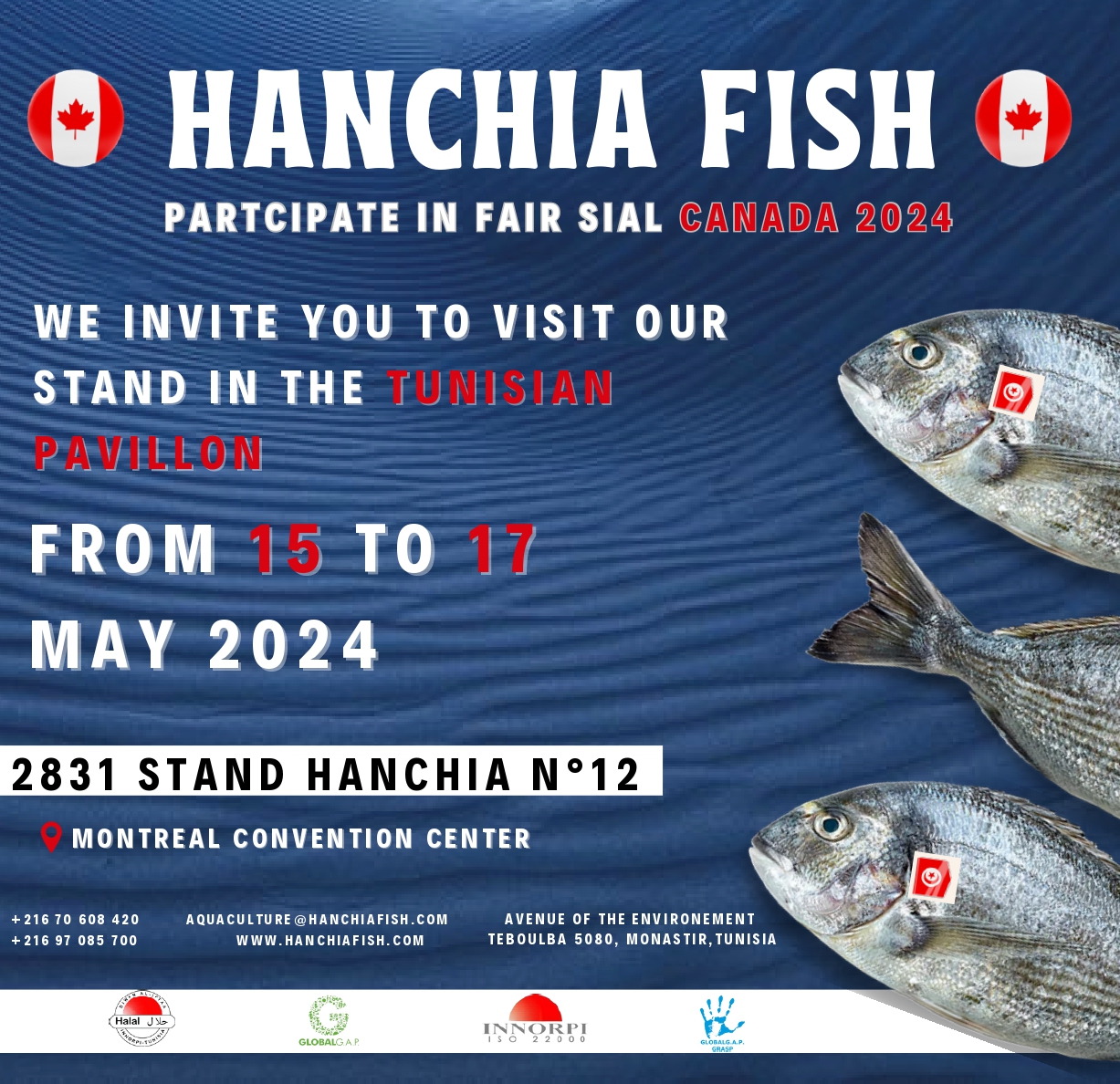 Hanchia Fish participera au Salon SIAL Canada 2024